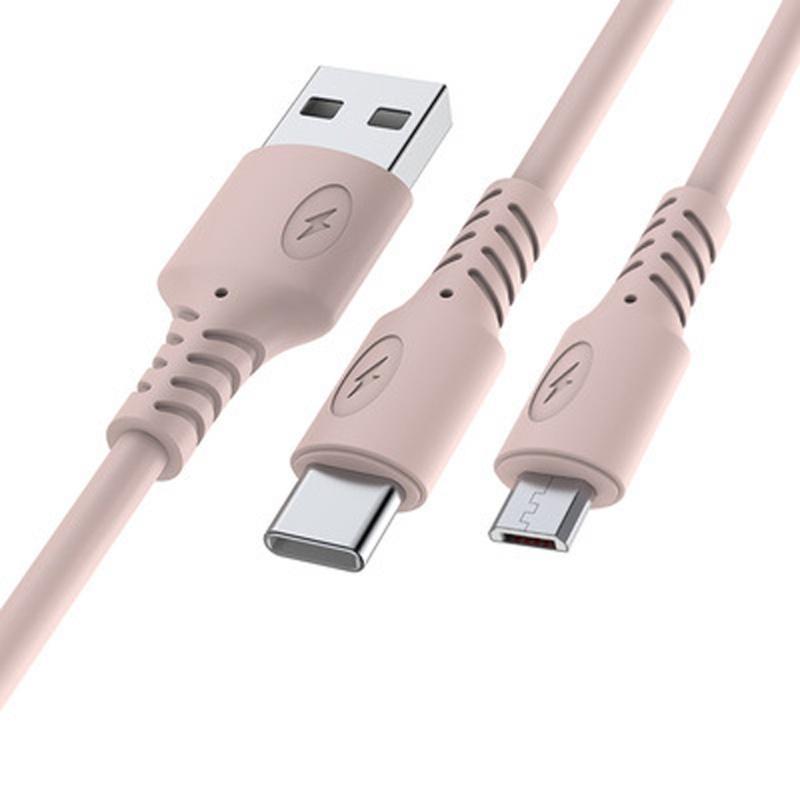 Dây Cáp Sạc Nhanh Hai Đầu Micro USB Type C 3 / 2 / 1M Cho Điện Thoại