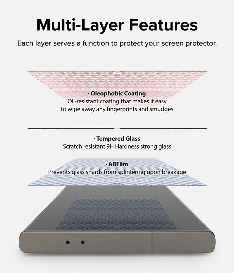 Bộ 2 Miếng Dán cường lực kèm khung dán RINGKE Easy Slide Tempered Glass cho Samsung Galaxy S24 Ultra_ hàng chính hãng