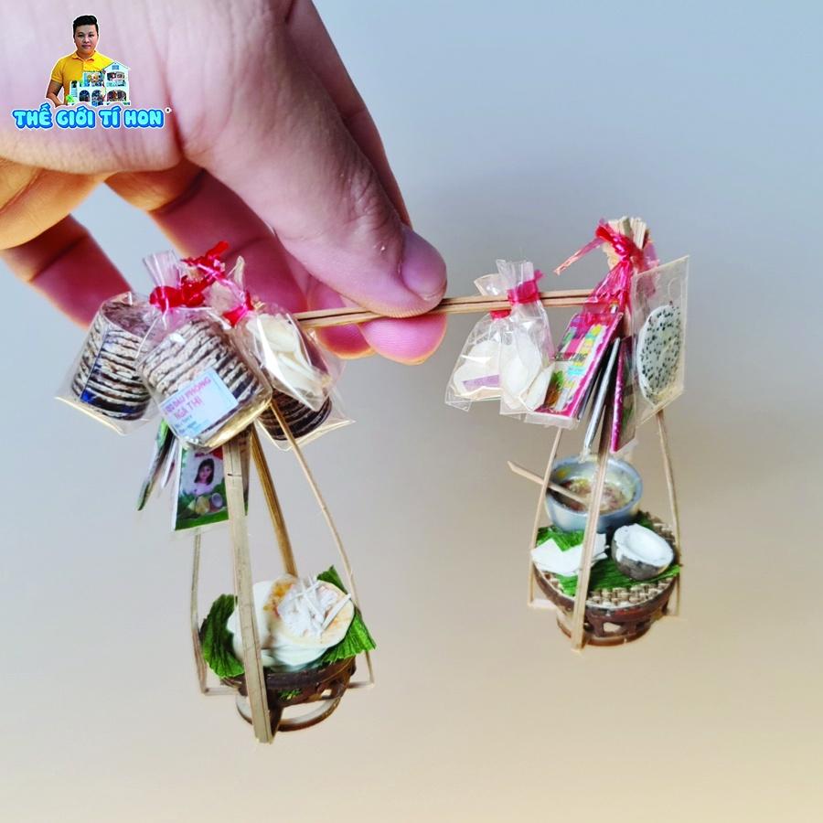 Mô Hình Xe Hàng Rong Sài Gòn Xưa Tí Hon - Thế Giới Tí Hon- BÁNH TRÁNG KẸO HR21