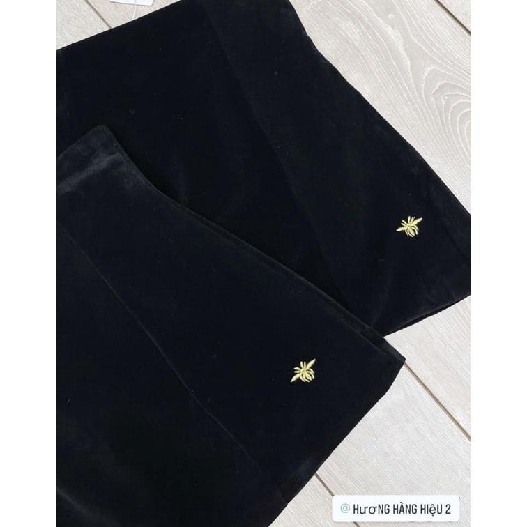 CHÂN VÁY NHUNG THÊU ONG CHO NỮ