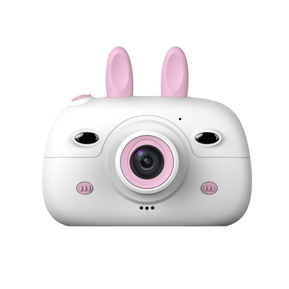 Máy ảnh kỹ thuật số Mini Kids 1.8MP Camera trước sau selfie 2.4 inch IPS HD Màn hình kép Đèn pin Camera màu hồng đáng yêu