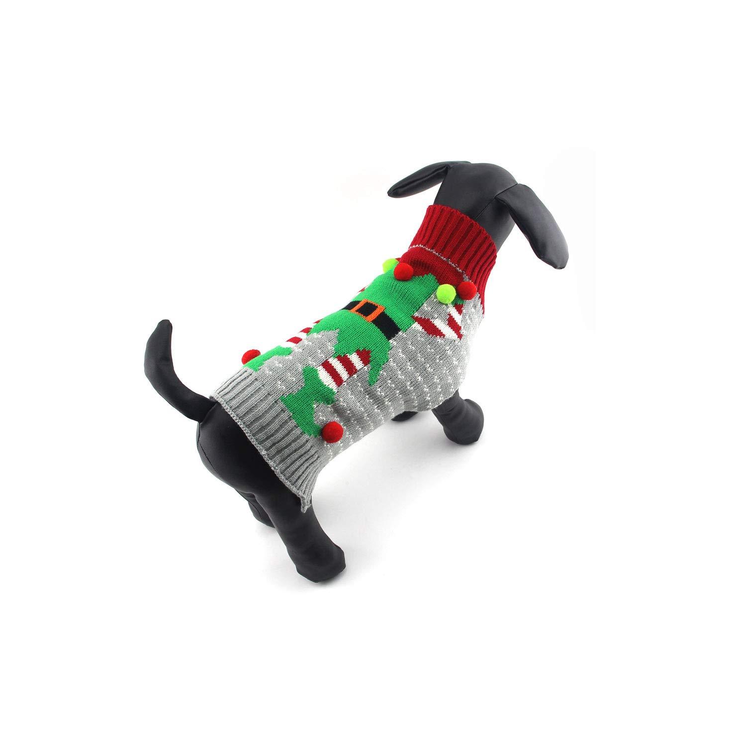 Trang phục chó quần áo áo len bông ăn mừng lễ Giáng sinh áo khoác áo len đan áo len thú cưng áo len thú cưng trang phục thời trang món quà con chó con cho