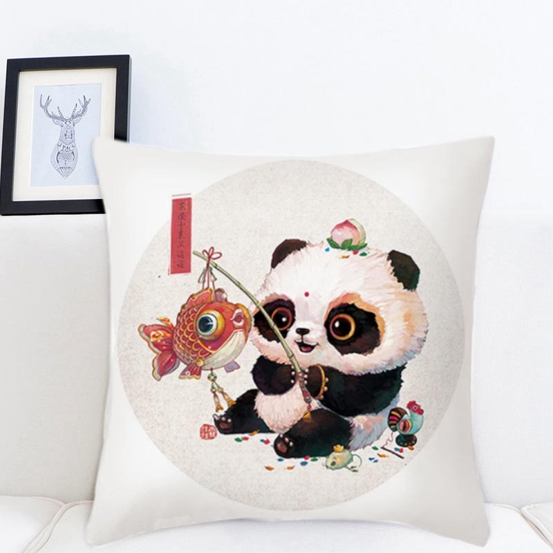 Áo Gối Hình Gấu Trúc Hoạt Hình Kích Thước 45*45cm