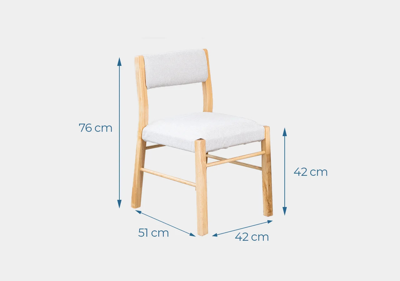 Ghế Ăn Gỗ Cao Su Tự Nhiên MOHO SORO 601