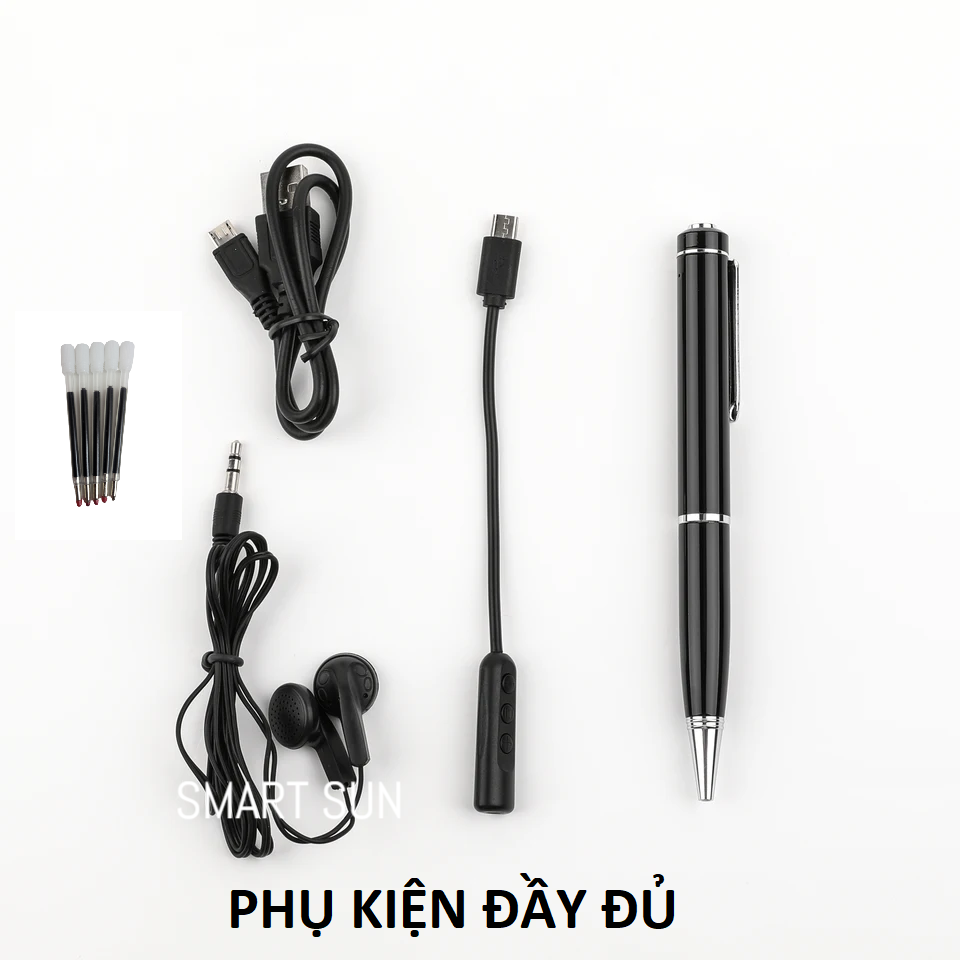 Bút ghi âm mini chuyên nghiệp, pin liên tục 10-15h, chất lượng HD