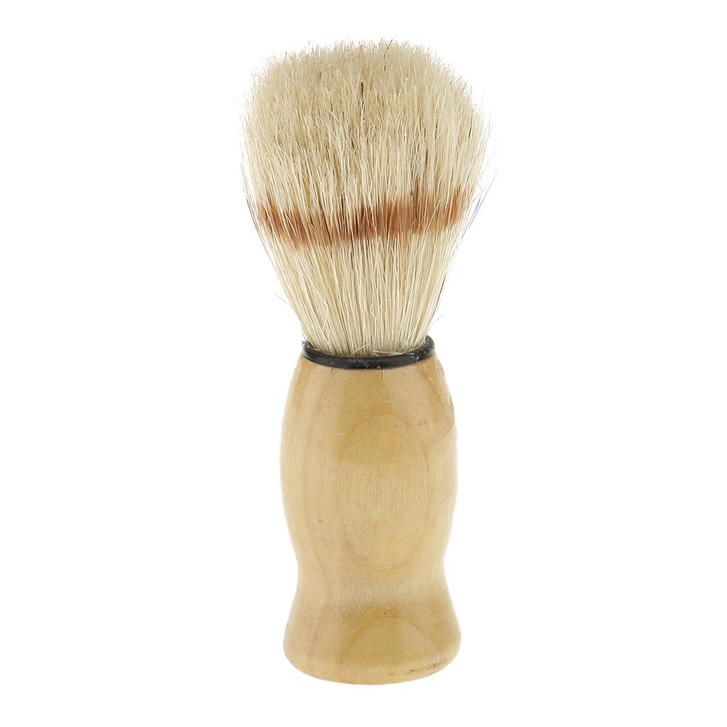 Soft Professional Barber Salon Home Hair Beard Shave Shaving Brush Wooden Handle Tool