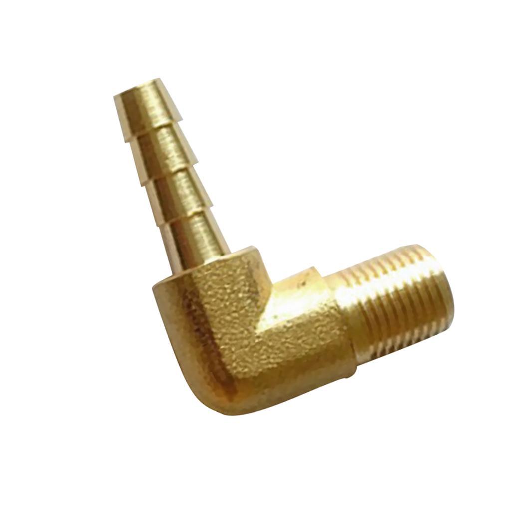 5 pieces 1/8 BSP To 6mm Brass 90 Degree Male Elbow Barb Hose Tail Pipe Gas Fittings