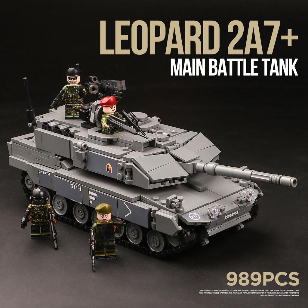 Đồ chơi Lắp ráp Xe tăng Đức Leopard 2A7+, SY0104 Xếp hình thông minh, Nhựa ABS an toàn, Sách hướng dẫn chi tiết