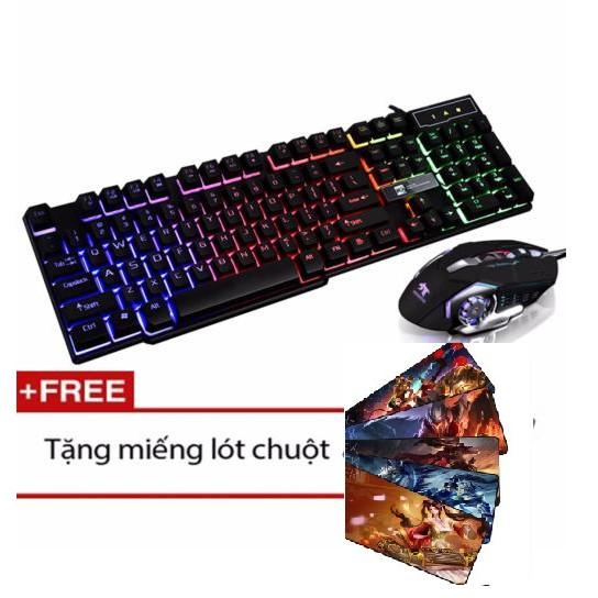 1 Phím 1822 giả cơ led 7 màu + 1 Chuột X9 chuyên game siêu mượt + Lót S1 siêu lớn liên minh liên quân