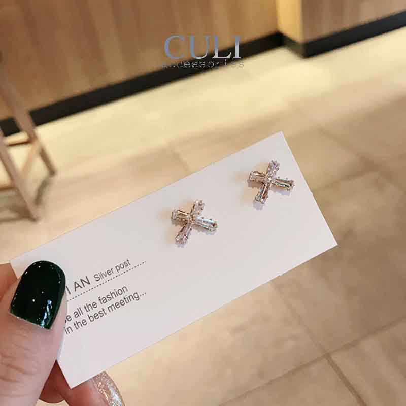 Khuyên tai, Bông tai thời trang nữ đính đá HT619 - Culi accessories
