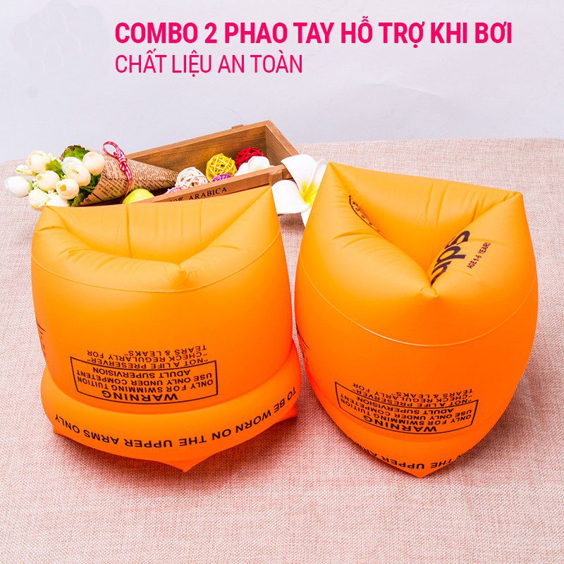 Combo 2 chiếc Phao Bơi đeo cánh tay cho người lớn và trẻ em