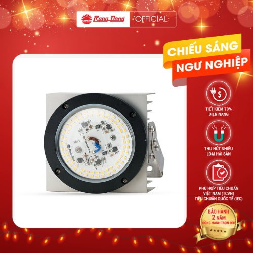 ,, Rạng Đông, Đèn LED Câu mực 50W, Đèn Led Câu mực Rạng Đông Công suất 50W dùng điện Acquy, model CM01 50W.V2,Sử dụng Chip LED Samsung đạt độ tin cậy cao