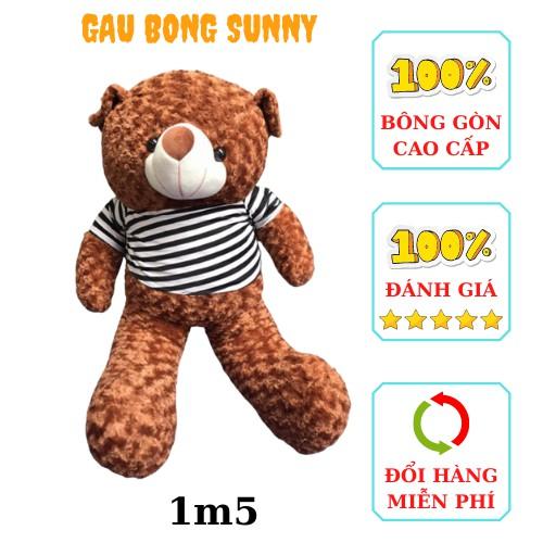 Gấu Bông Teddy 1m5 bông mềm mại, vỏ xoắn ốc siêu mịn cho da, sản phẩm cao cấp chất lượng cao, siêu sale