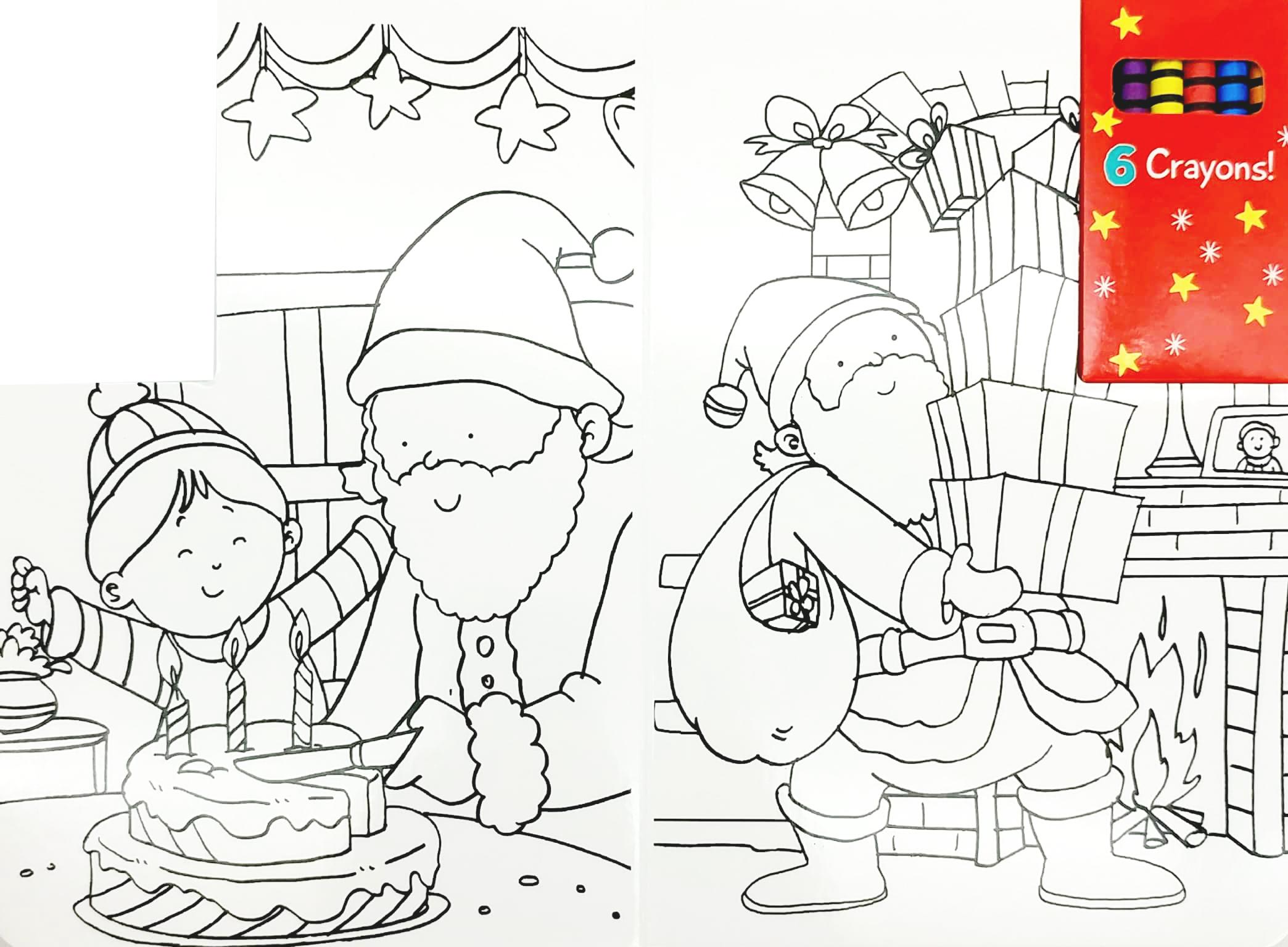 Wipe Clean Colouring Books - Sleigh