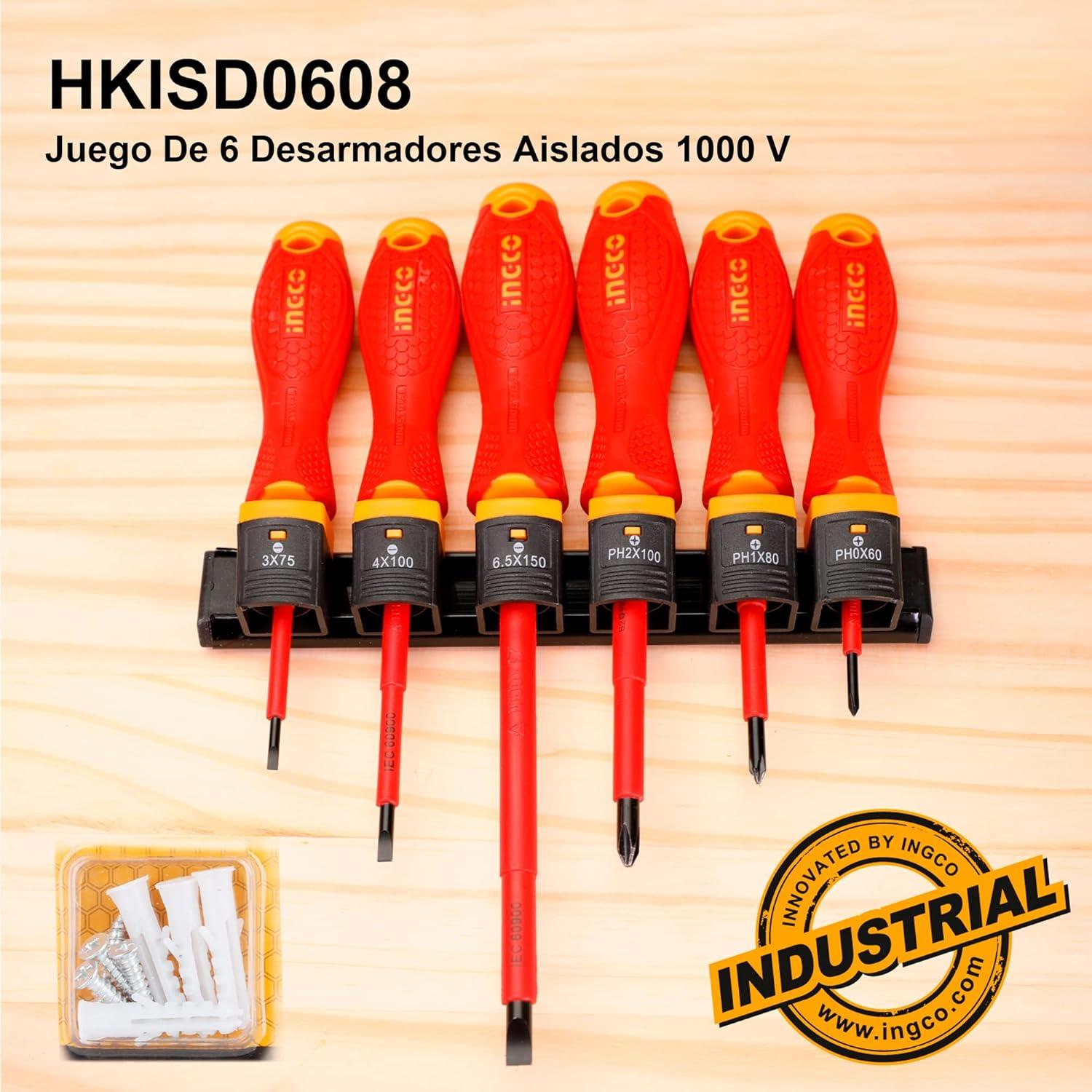 BỘ TUỐC NƠ VÍT CÁCH ĐIỆN 6 CÂY INGCO HKISD0608 - HÀNG CHÍNH HÃNG