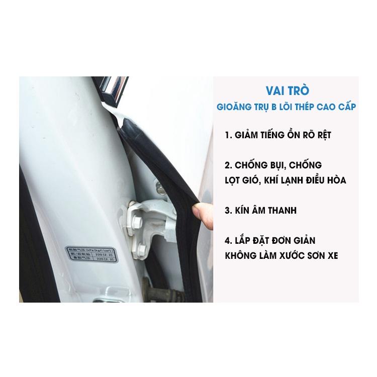 Gioăng cao su cột B lõi thép theo mét cho xe ô tô  Gioăng trụ B loại tốt giảm sóc Cách âm, cách nhiệt, chống nước