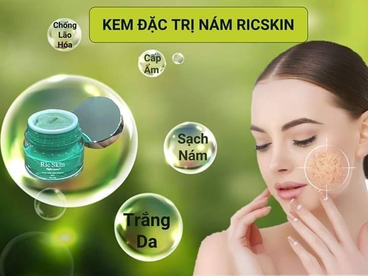 Combo Serum Ric Skin và Kem Nám Ric Skin.