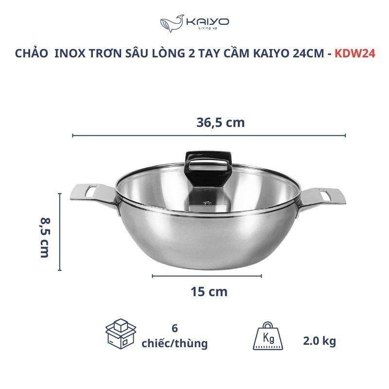 Chảo đúc inox Kaiyo dày 2.5mm (dày nhất thị trường)