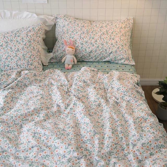 Set poly cotton - Cỏ và tim xanh.