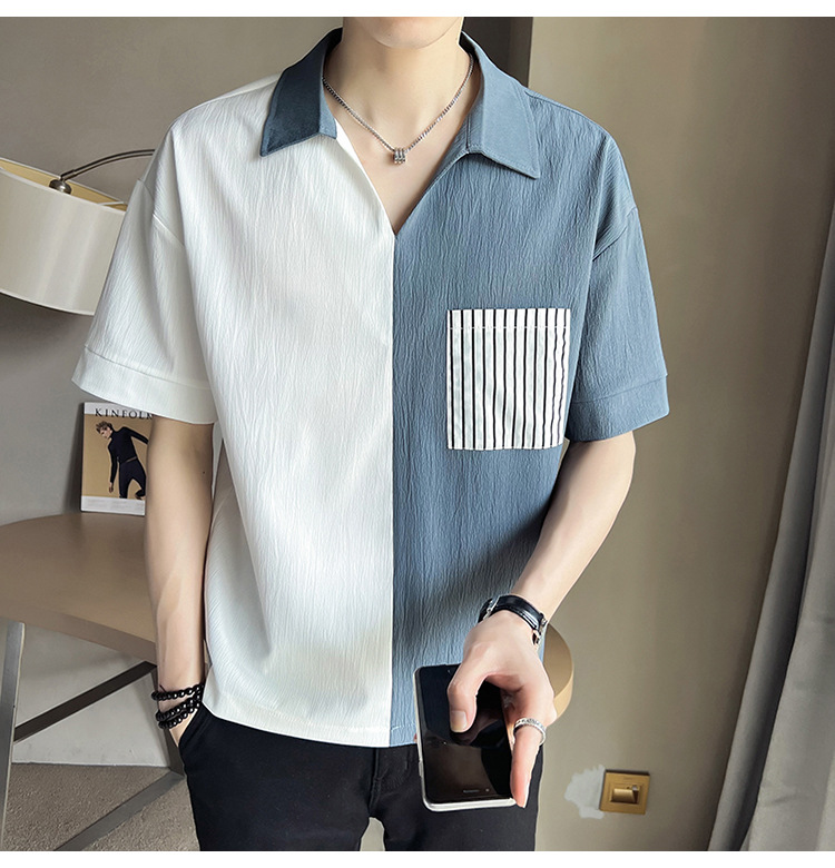 Áo phông,Áo Phông Nam cộc tay phối màu  trẻ trung,  cá tính cực thời trang hàng thiết kế cao cấp H63