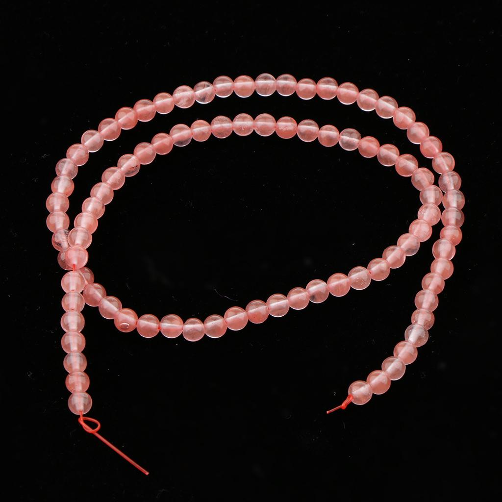 Hand-Made Crystal Gemstone Round DIY Loose Beads Jewelry Making Strands 4mm