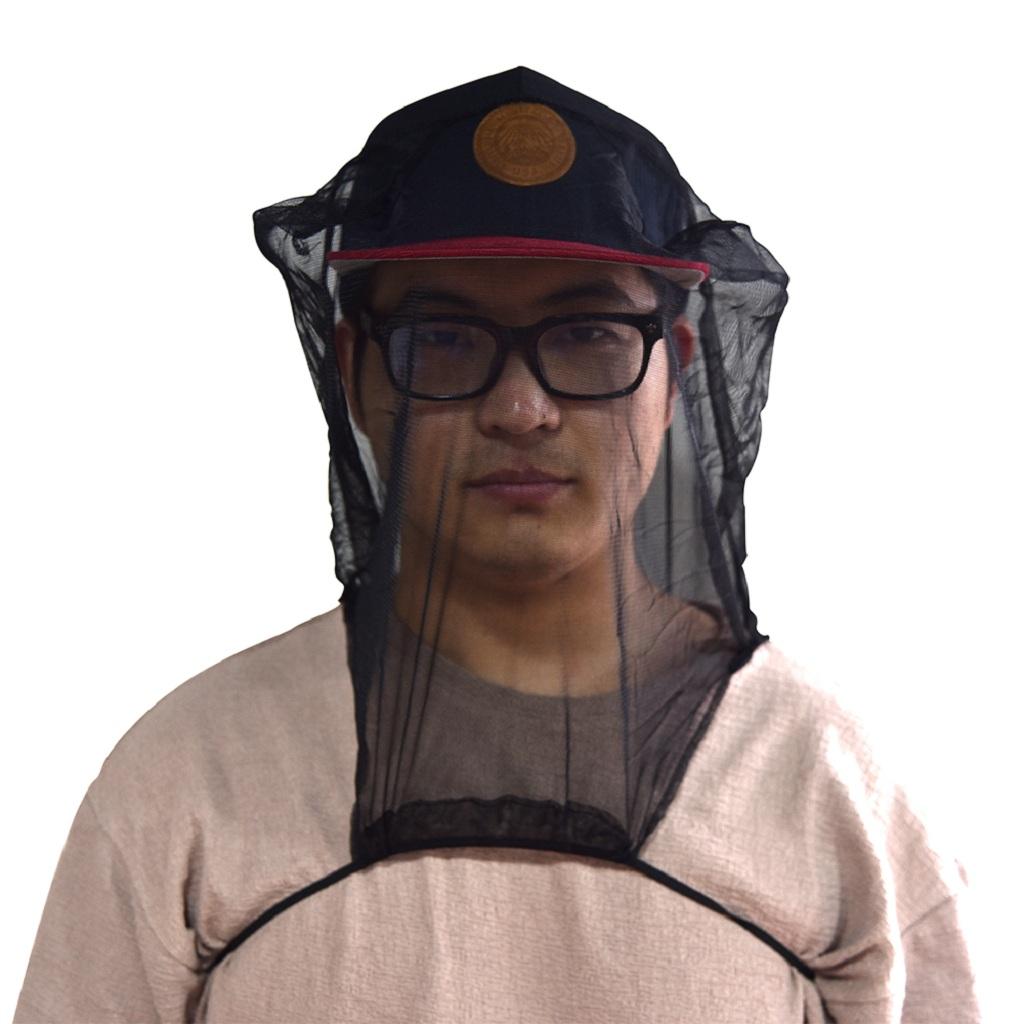 Anti Prevent Mosquito Bee Bug Insect Head Net Mesh Mask Hat Face Cover Black
