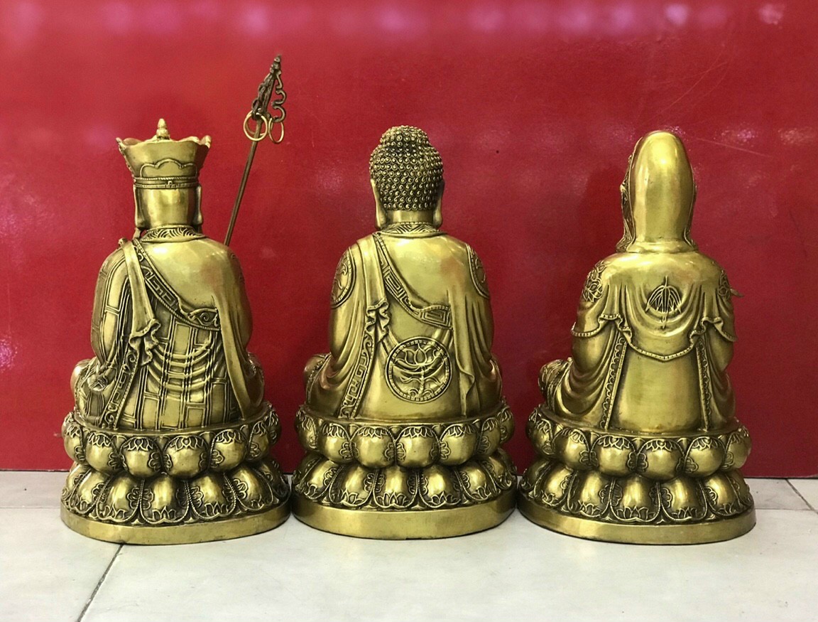 Bộ Tam Thánh màu gold - Vật phong thủy