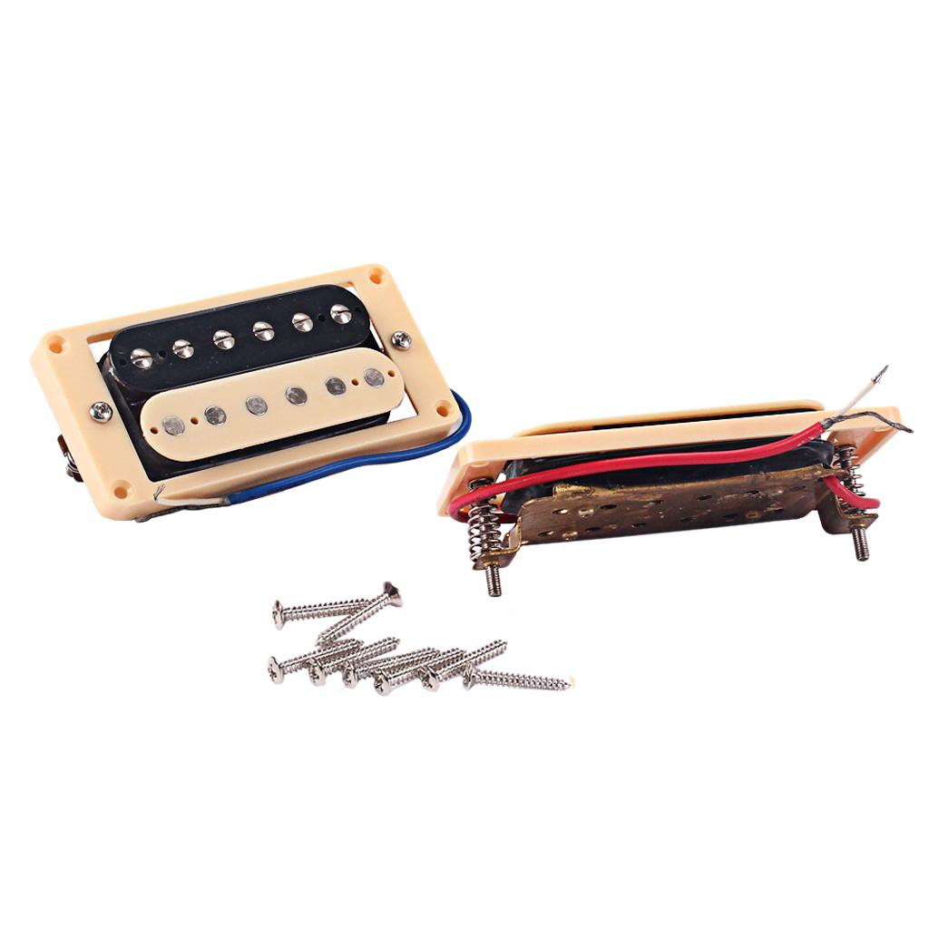 2 Chiếc Đồng Cổ Cầu Đàn Guitar Điện Humbucker Đôi Cuộn Dây Bán Tải 50mm/52mm