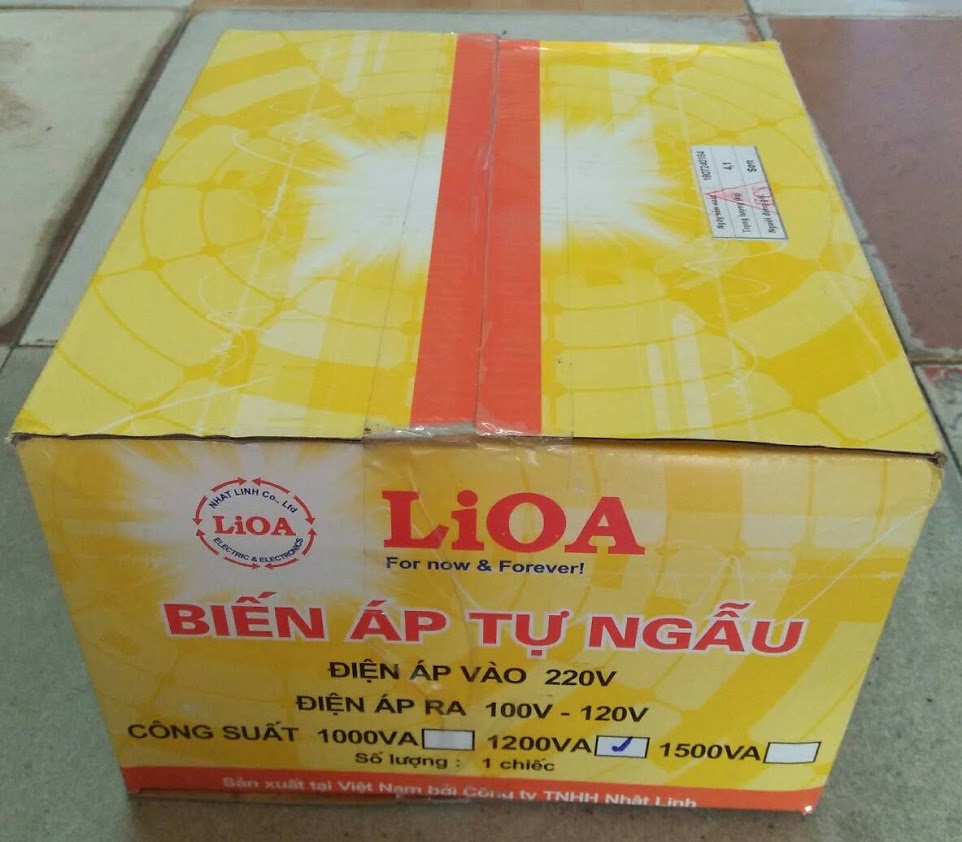 Bộ đổi nguồn 220v sang 100v - 120v lioa 1200va