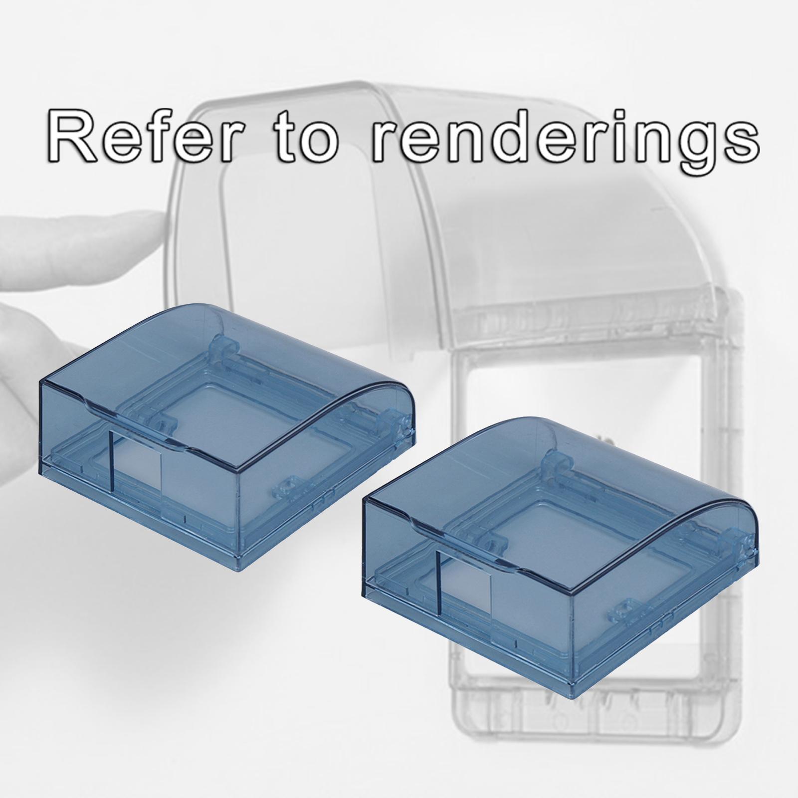 2x 2x Waterproof Wall Socket Housing Clear Durable Cover for Switch