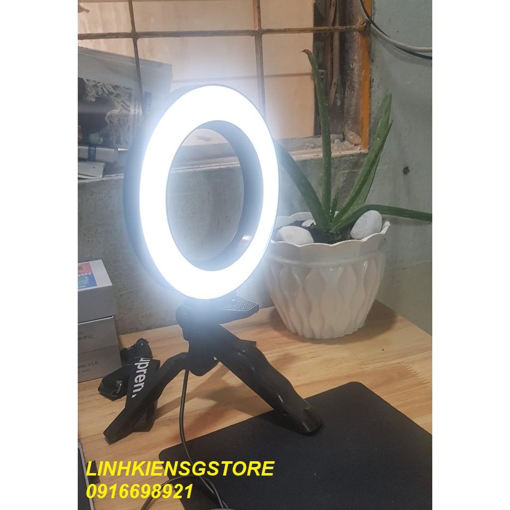 Đèn LiveStream 16CM có chân ngắn kèm theo để bàn live makeup trang điểm bán hàng