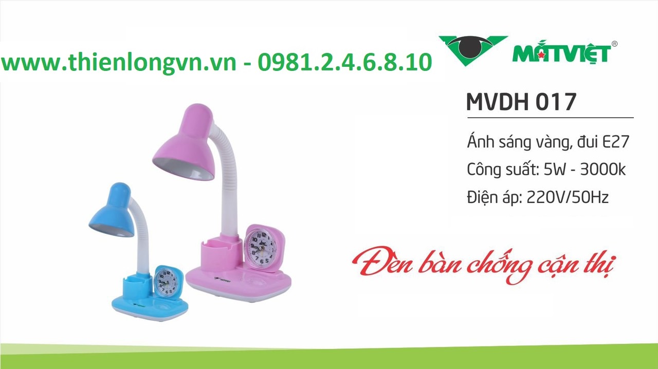 Đèn bàn Mát Việt MVDH 017 hồng