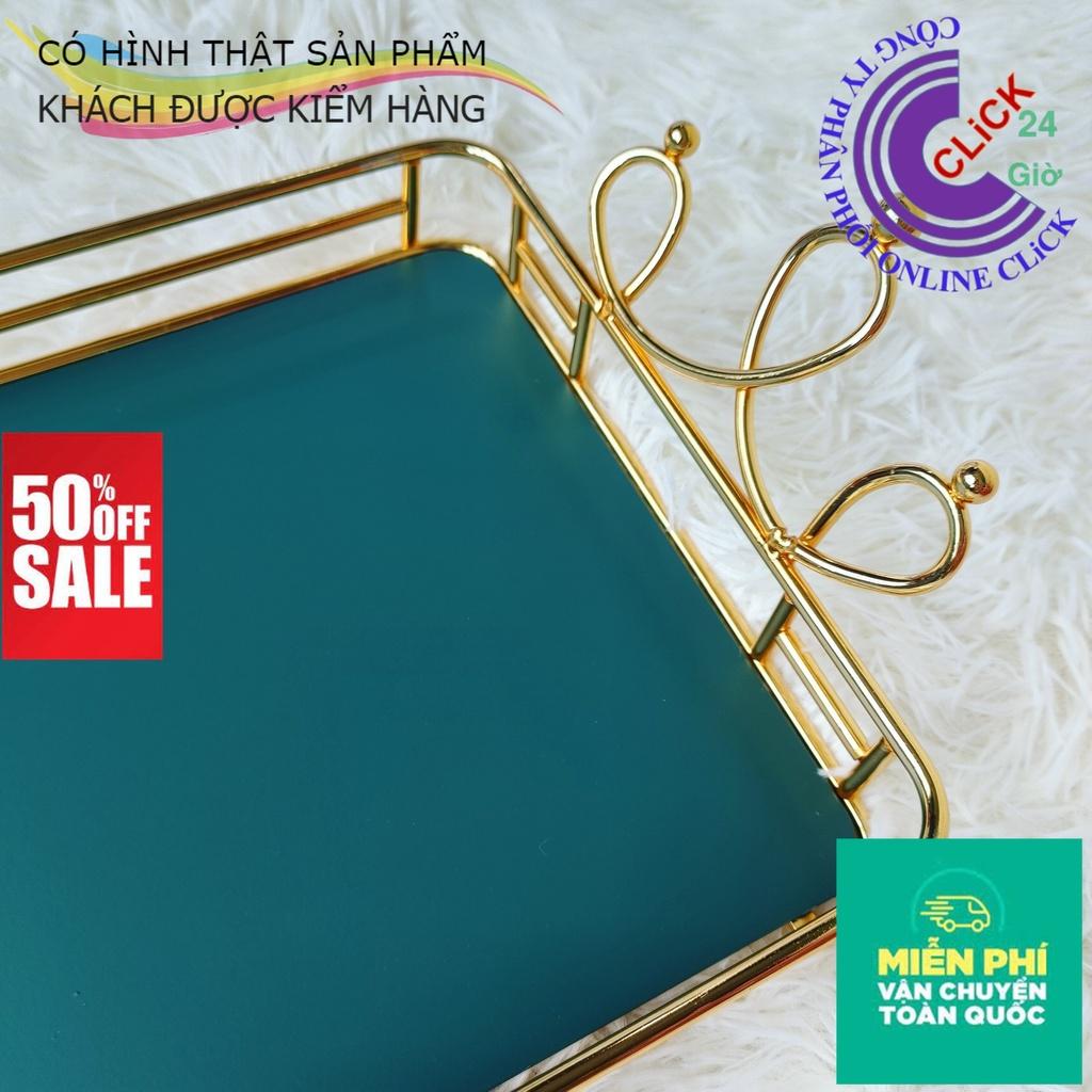 Khay Đựng Bình Ly Ấm Chén Cốc Tách Ly Mạ Vàng Titan - Hàng Cao Cấp