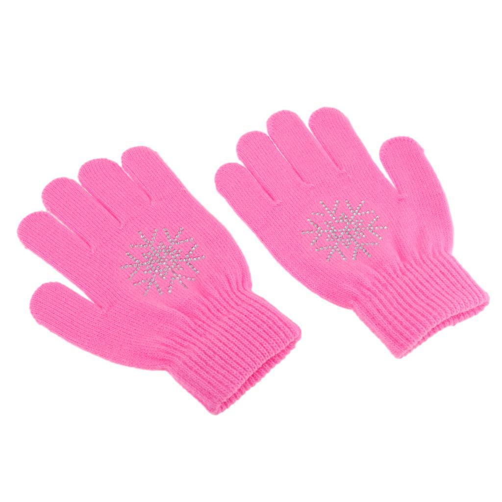 2x Anti-Slip Padded Winter Stretchy Gloves Glove for Age Above 12 Kids