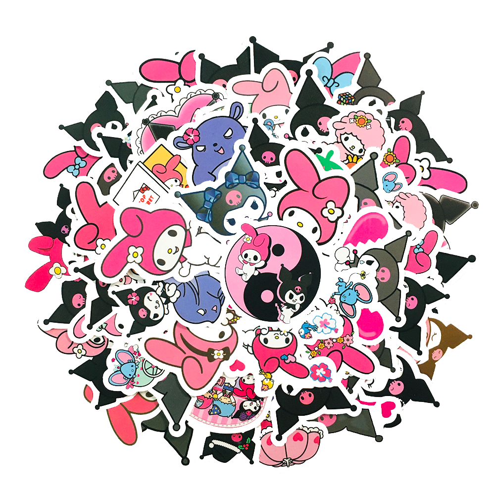 Set 30-60 kuromi and my melody Stickers