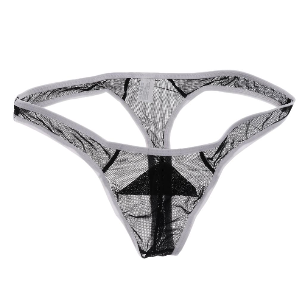 27-35inch Sexy Mens See-through Mesh Underwear Mesh Pouch Briefs Bikini Underpants