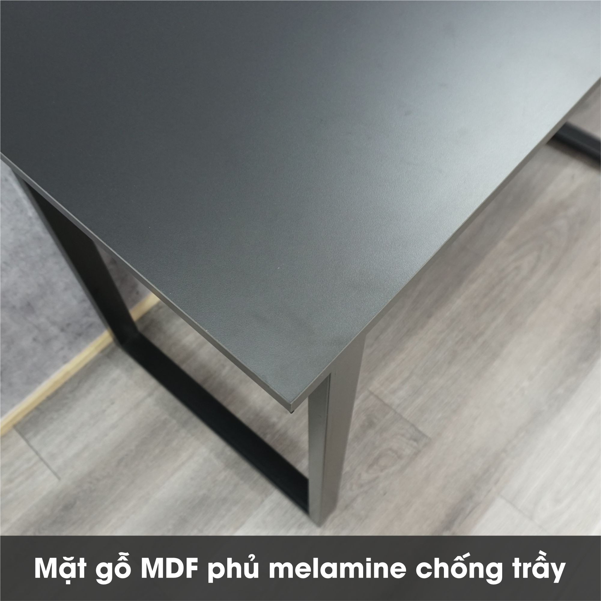 Bàn Chữ U Mặt Gỗ MDF Chuẩn Xuất Khẩu Phù Hợp Làm Việc, Học Tập Giải Trí Vững Chắc, Chân Kim Loại, Nhiều Kích Thước