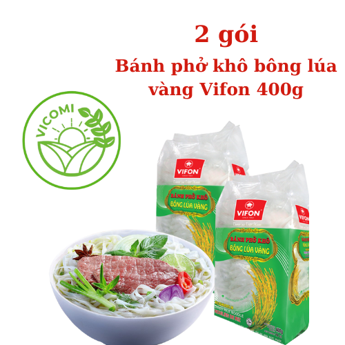 Bánh phở khô bông lúa vàng Vifon (400g/gói)