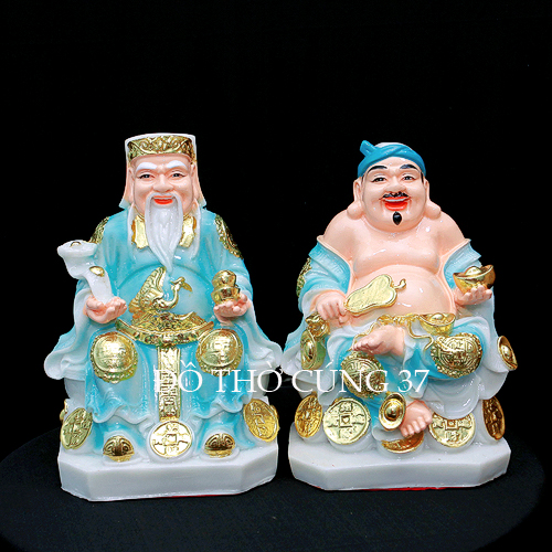 TƯỢNG THẦN TÀI THỔ ĐỊA MÀU XANH BIỂN