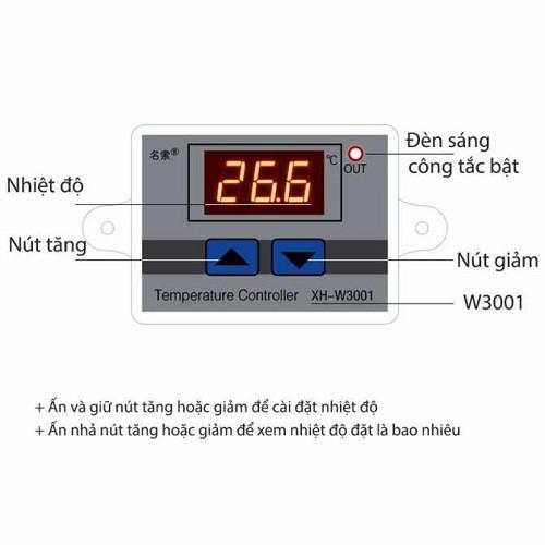 Đồng hồ cảm biến nhiệt độ đa năng- 220v  XH3001