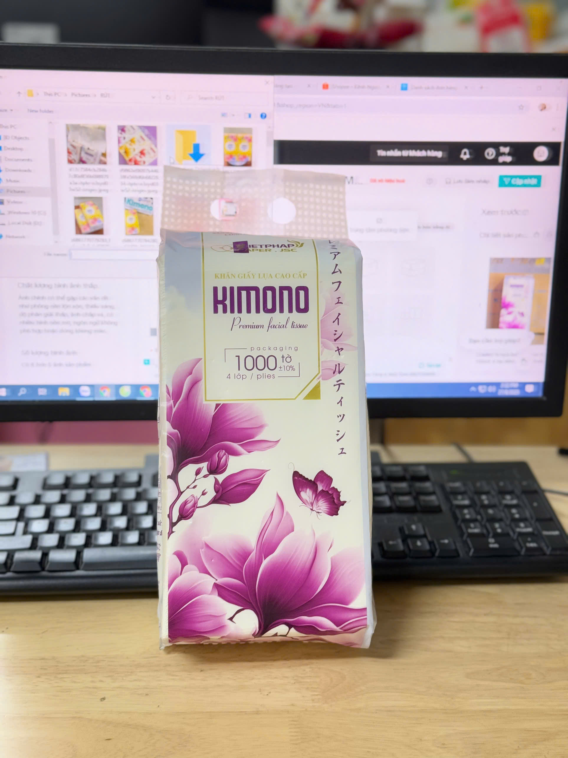 (Combo 9 Bịch) Khăn Giấy Đa Năng KIMONO Treo Tường Dạng Rút 1000 Tờ [TẶNG KÈM MÓC, 3 MÀU ] Làm Sạch Làm Sạch