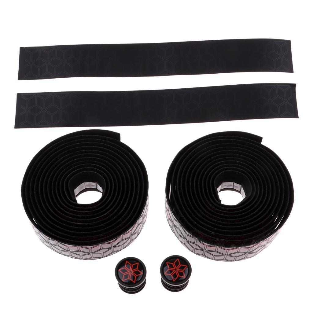 1 Pair Print Pattern Road Bike Handlebar  with 2  -