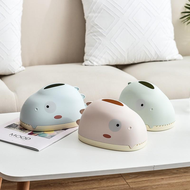 Hộp đựng khăn giấy khủng long cute BUDECOR hộp đựng giấy khăn ăn tiện lợi