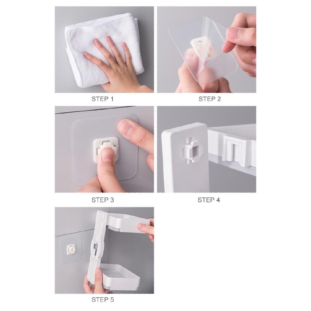 Giá Để Xà Phòng Hai Tầng Treo Tường Tiện Lợi