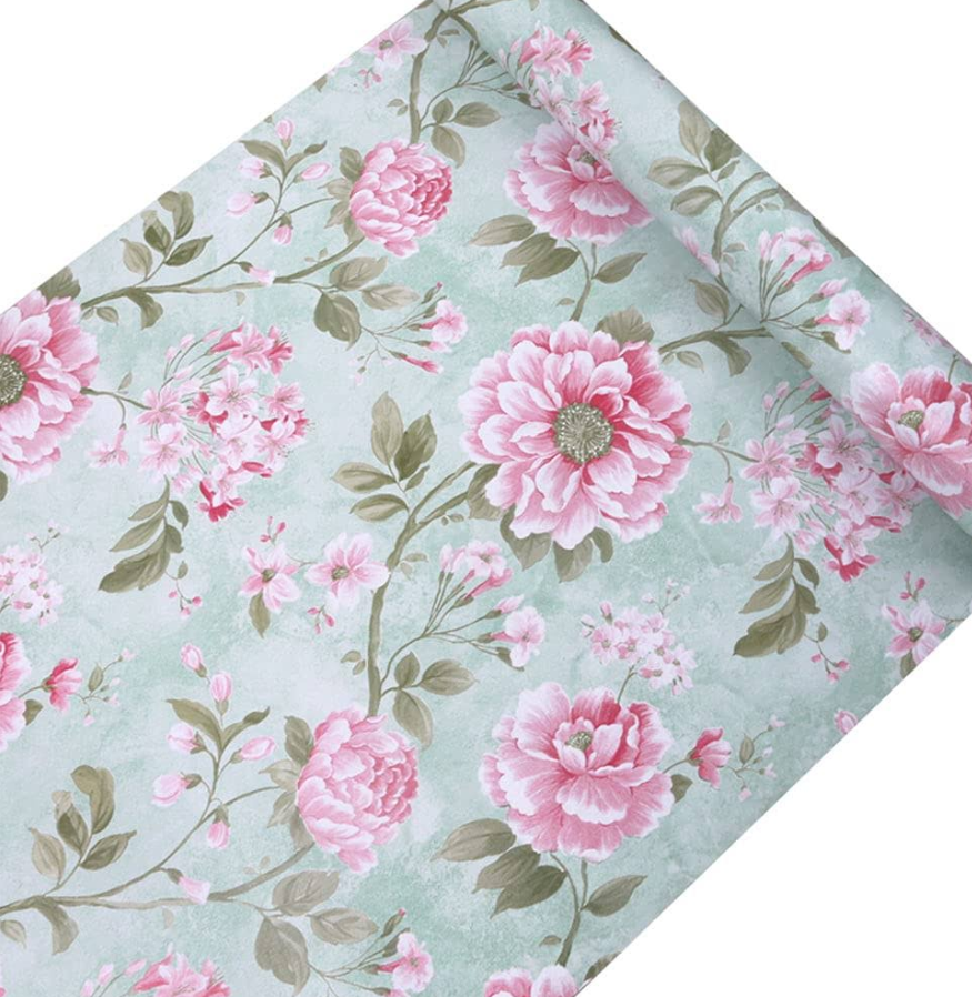 Combo 10 mét giấy dán tường, decal dán tường trang trí nhà cửa HOA CÚC CỔ ĐIỂN khổ 45cm