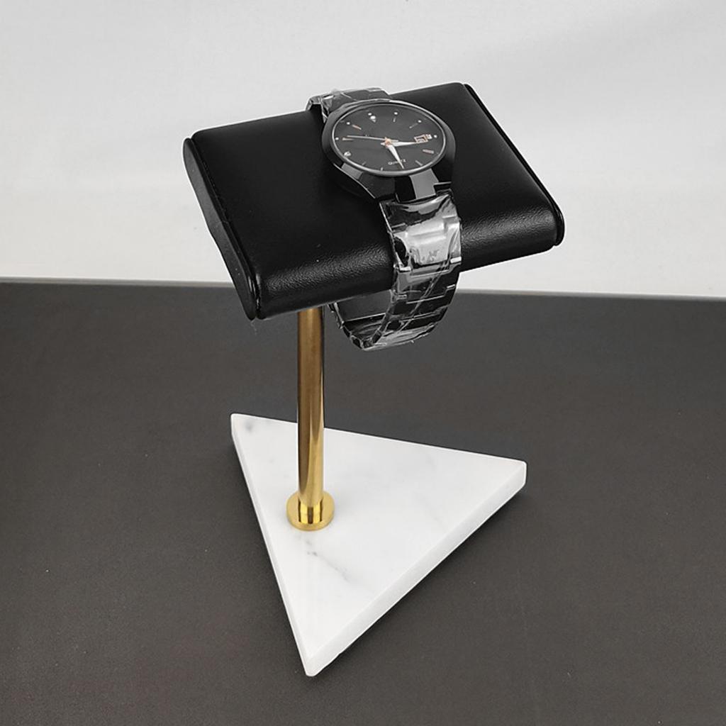 Stable Marble & PU Leather Watch Holder Display Stand for Showcase