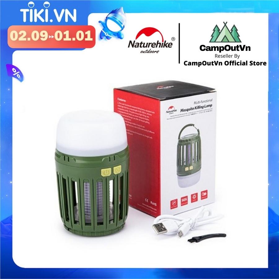 Đồ cắm trại đèn đuổi muỗi campoutvn naturehike NH20ZM003 du lịch dã ngoại có móc treo thắp sáng tiện dụng gọn nhẹ sạc USB 3 chế độ sáng A112