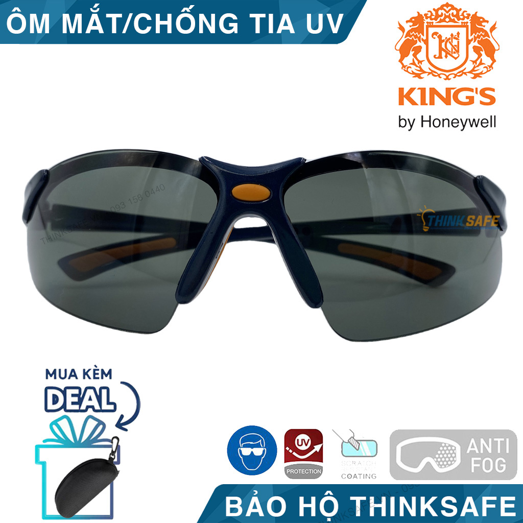 Kính bảo hộ King's KY312B kính chống bụi, mắt kính chống trầy xước, chống tia UV (đen)