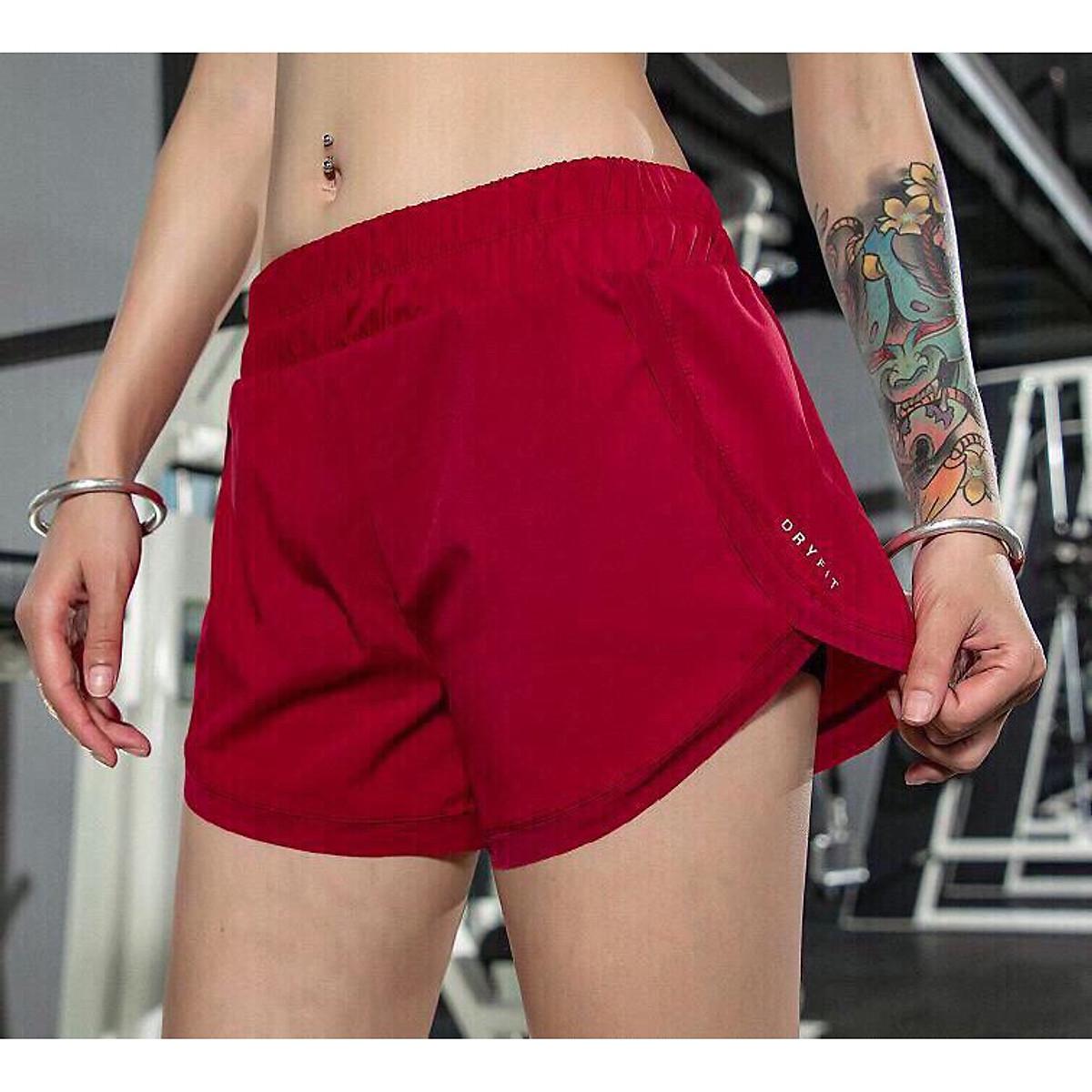 Quần Đùi Nữ 2 Lớp Size S Màu Đỏ Từ 30 đến 40kg