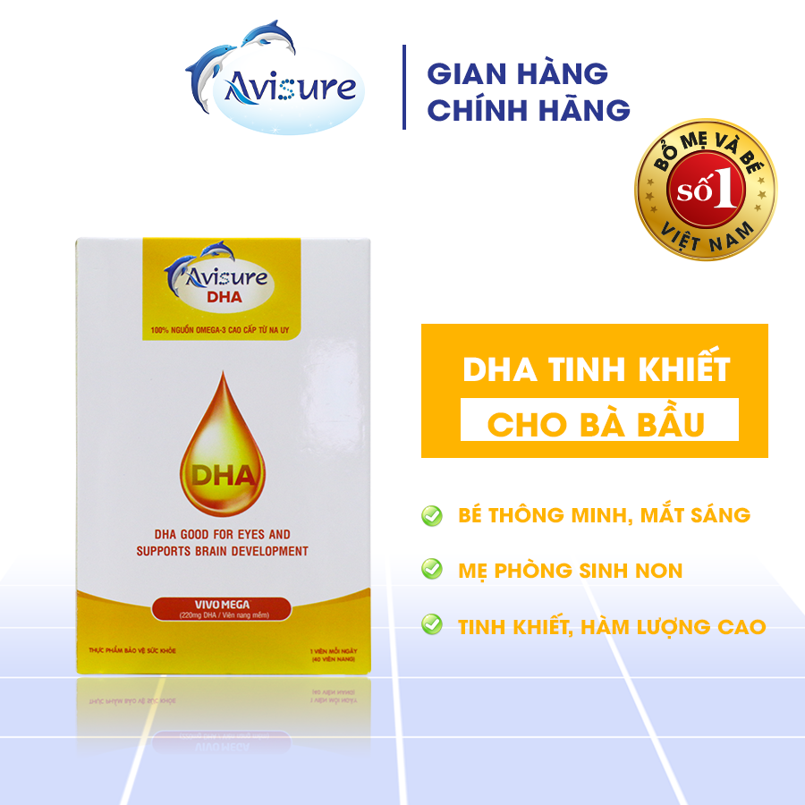 Combo Canxi tự nhiên Avisure Hical và DHA tinh khiết cho bà bầu